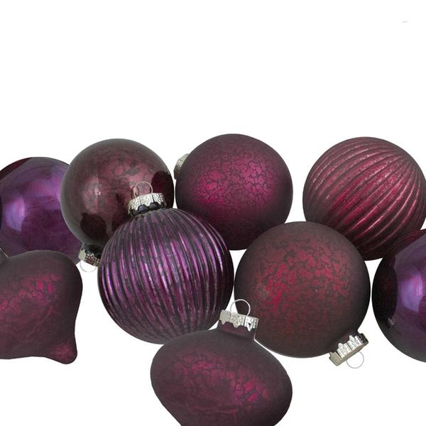 Northlight 12pc. Jewel Tone Glass Christmas Ornaments alternate view