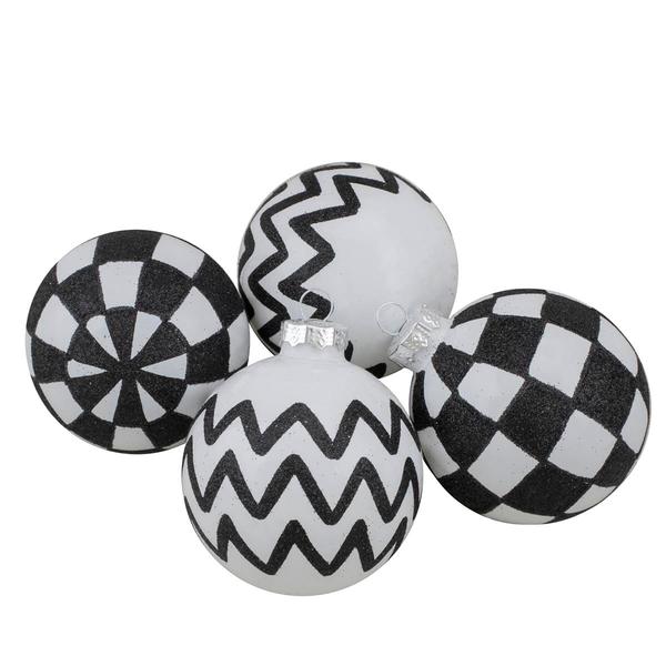 Northlight Glass Ball Christmas Ornaments - Set of 4
