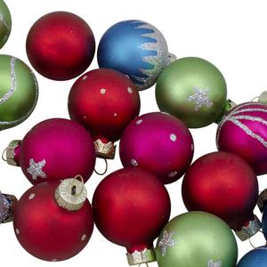 Northlight 20pc. 35mm Glass Christmas Ornaments alternate view