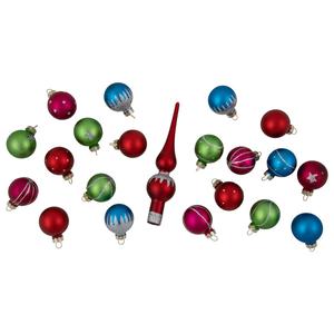 Northlight 20pc. 35mm Glass Christmas Ornaments