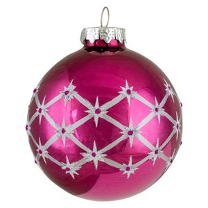 Northlight 80mm Pink Christmas Ball Ornaments - Set of 4 alternate view