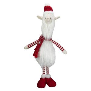 Northlight 26in. Plush Standing Striped Llama Christmas Figurine