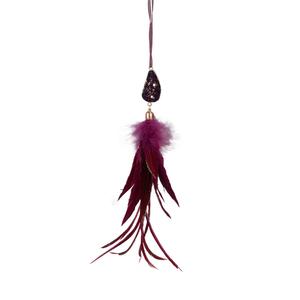 Northlight 9in. Plum Red Feather Pendant Christmas Ornament