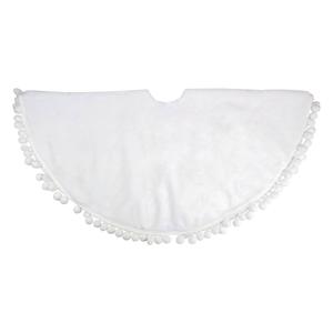 Northlight Christmas Tree Skirt w/ a Pom Pom Border