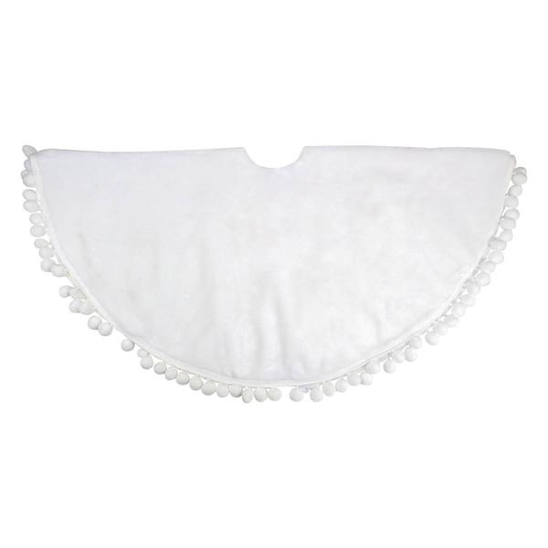 Northlight Christmas Tree Skirt w/ a Pom Pom Border