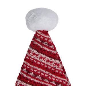 Northlight 17in. Red & White Nordic Striped Santa Hat alternate view
