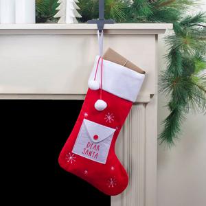 Northlight Red & White Dear Santa Envelope Christmas Stocking alternate view