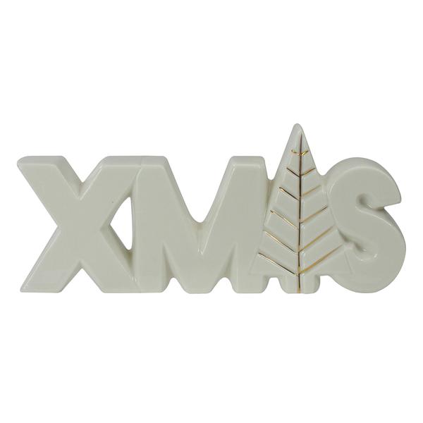 Northlight Lettered 8in. XMAS Tree Ceramic Christmas Sign