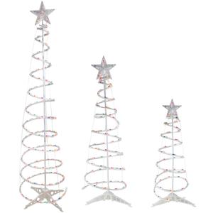 Northlight Spiral Christmas Trees - Set of 3