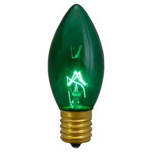 Northlight 4pk. C9 Green Transparent Replacement Bulbs