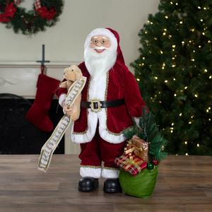 Northlight 2ft. Standing Santa Christmas Figure with Presents alternate view