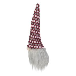 Northlight LED Red/White/Grey Knit Gnome Head Christmas Ornament alternate view