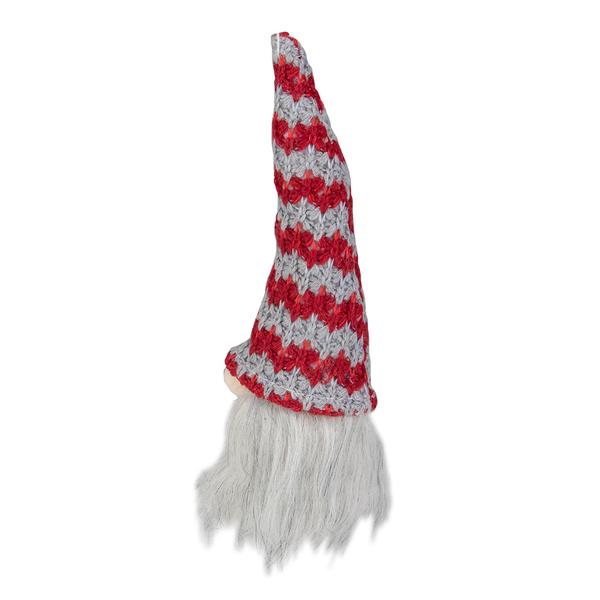 Northlight 8in. LED Red & Grey Gnome Head Christmas Ornament alternate view