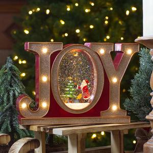 Northlight LED Joy Christmas Glitter Snow Globe alternate view