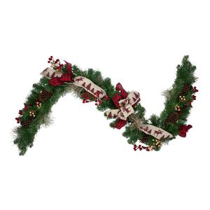 Northlight 6ft. Bows & Berries Christmas Garland