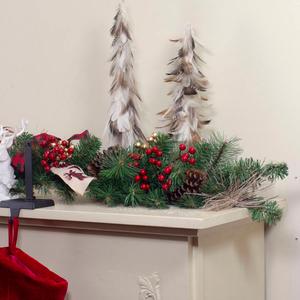 Northlight 6ft. Bows & Berries Christmas Garland alternate view