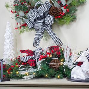 Northlight 6ft. Pre-Lit Plaid Artificial Garland alternate view