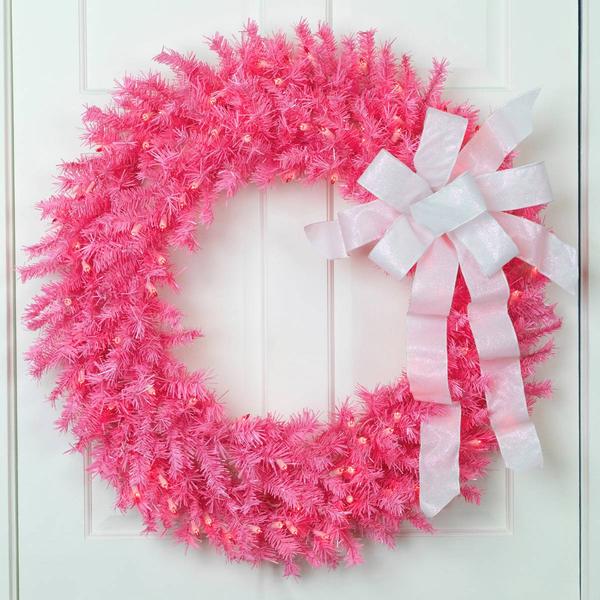 Northlight 36in. Pink Spruce Artificial Christmas Wreath alternate view