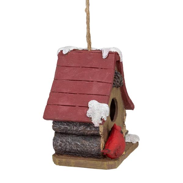 Northlight 7in. Christmas Birdhouse with Cardinals alternate view