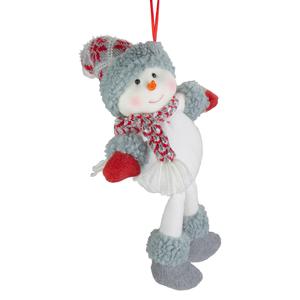 Northlight 14in. Plush Snowman Hanging Christmas Ornament alternate view
