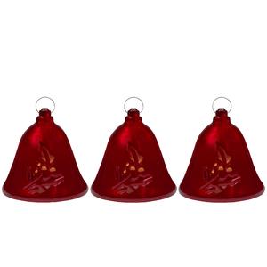 Northlight Musical Lighted Red Bells Christmas Decor