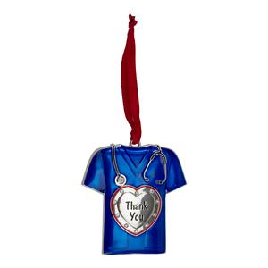 Northlight Blue Scrubs Christmas Ornament