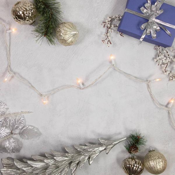 Northlight 50.5ft. Frosted Clear Mini Christmas Lights alternate view
