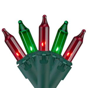 Northlight 30ft. Green Wire Red & Green Christmas Lights