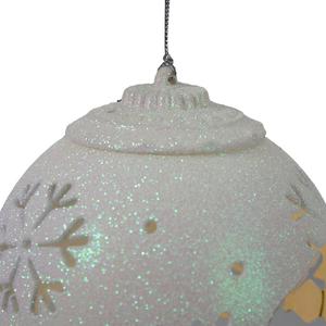 Northlight 5in. LED Snowflake Christmas Ball Ornament alternate view