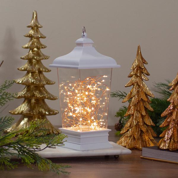 Northlight Tapered Lantern with Rice Lights Decoration alternate view