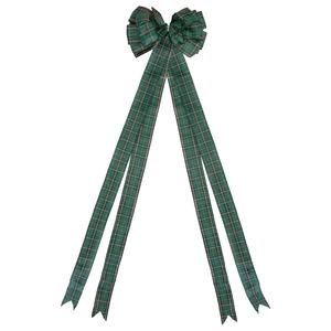 Northlight 50in. Plaid 16 Loop Christmas Bow Decoration