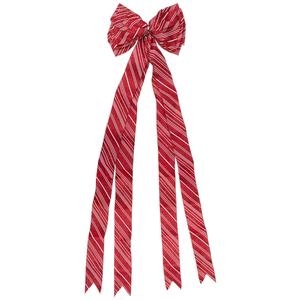 Northlight 48in. Red & White Striped 16 Loop Christmas Bow
