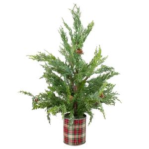 Northlight Real Touch(tm) Potted Artificial Ice Cedar Christmas Tree