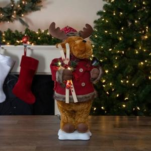 Northlight 24in. Animated Musical Moose Christmas Figure alternate view
