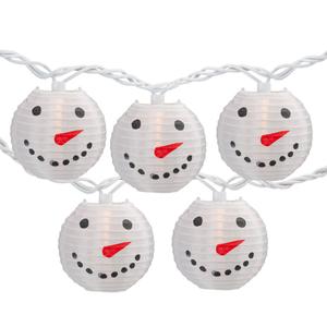 Northlight 10ct. Snowman Paper Lantern Christmas Lights