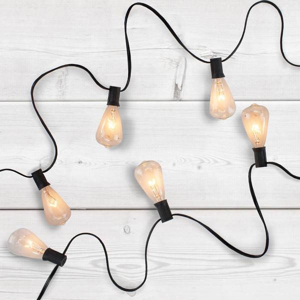 Northlight 10ct. Edison Glass Christmas Patio Light Set alternate view