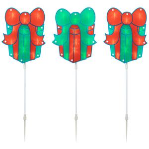 Northlight Christmas Gift Box Pathway Markers - Set of 3