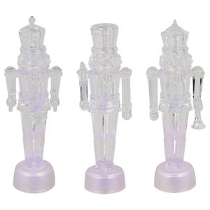 Northlight LED Icy Crystal Nutcrackers - Set of 3