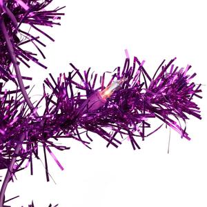 Northlight 4ft. Pre-Lit Purple Tinsel Christmas Tree alternate view