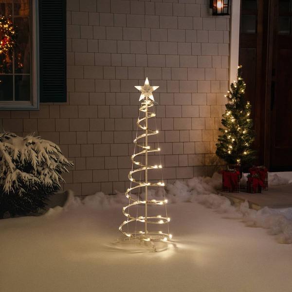 Northlight 4ft. Warm White LED Spiral Cone Tree alternate view
