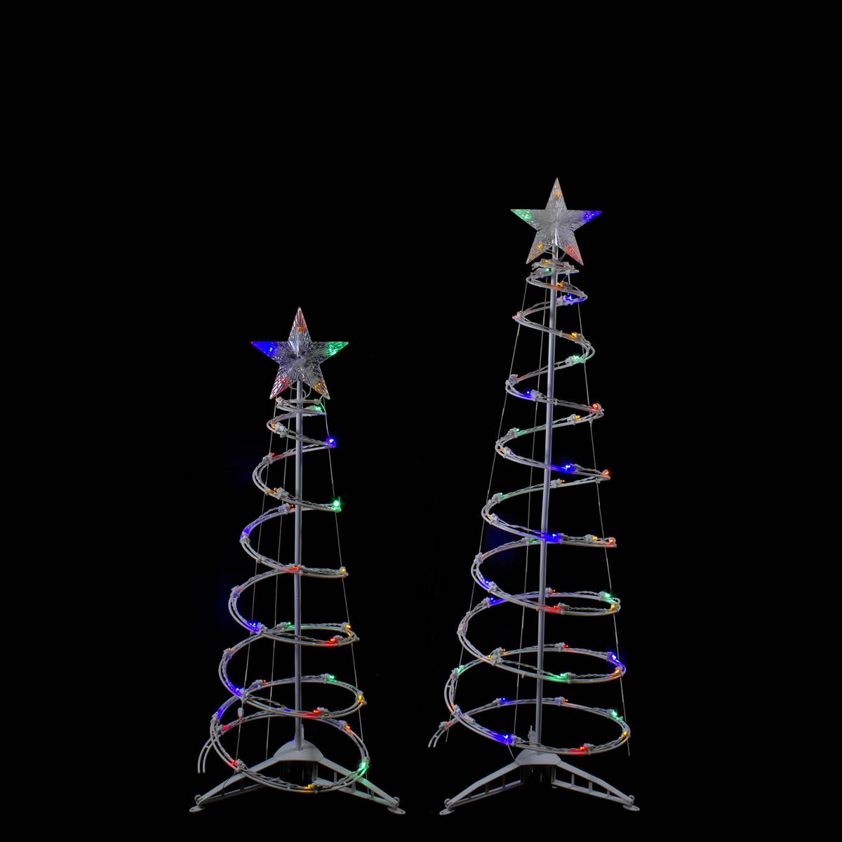 Northlight Seasonal LED Outdoor Christmas Cone Trees - Set Of 2