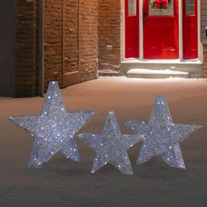 Northlight LED Stars Outdoor Christmas Decor - Set of 3 alternate view