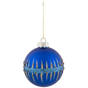 Northlight 4in. Glitter Glass Ball Christmas Ornament