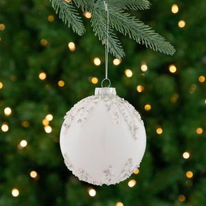 Northlight 4in. Sequin Glass Ball Christmas Ornament alternate view