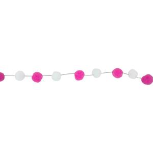 Northlight 9ft. Pink & White Snowball Christmas Garland