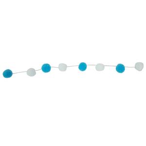 Northlight 9ft. Blue & White Plush Snowball Garland
