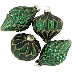 Northlight 4ct. Glitter Finial Christmas Ornaments