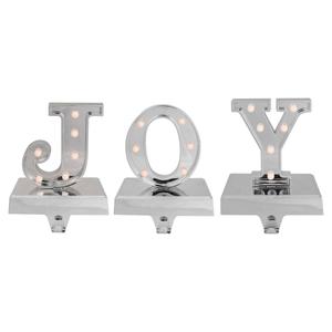Northlight LED Joy Christmas Stocking Holders - Set of 3