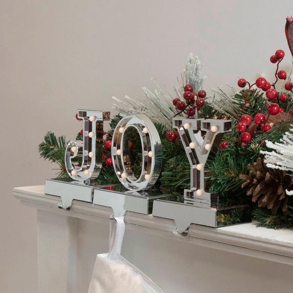 Northlight LED Joy Christmas Stocking Holders - Set of 3 alternate view