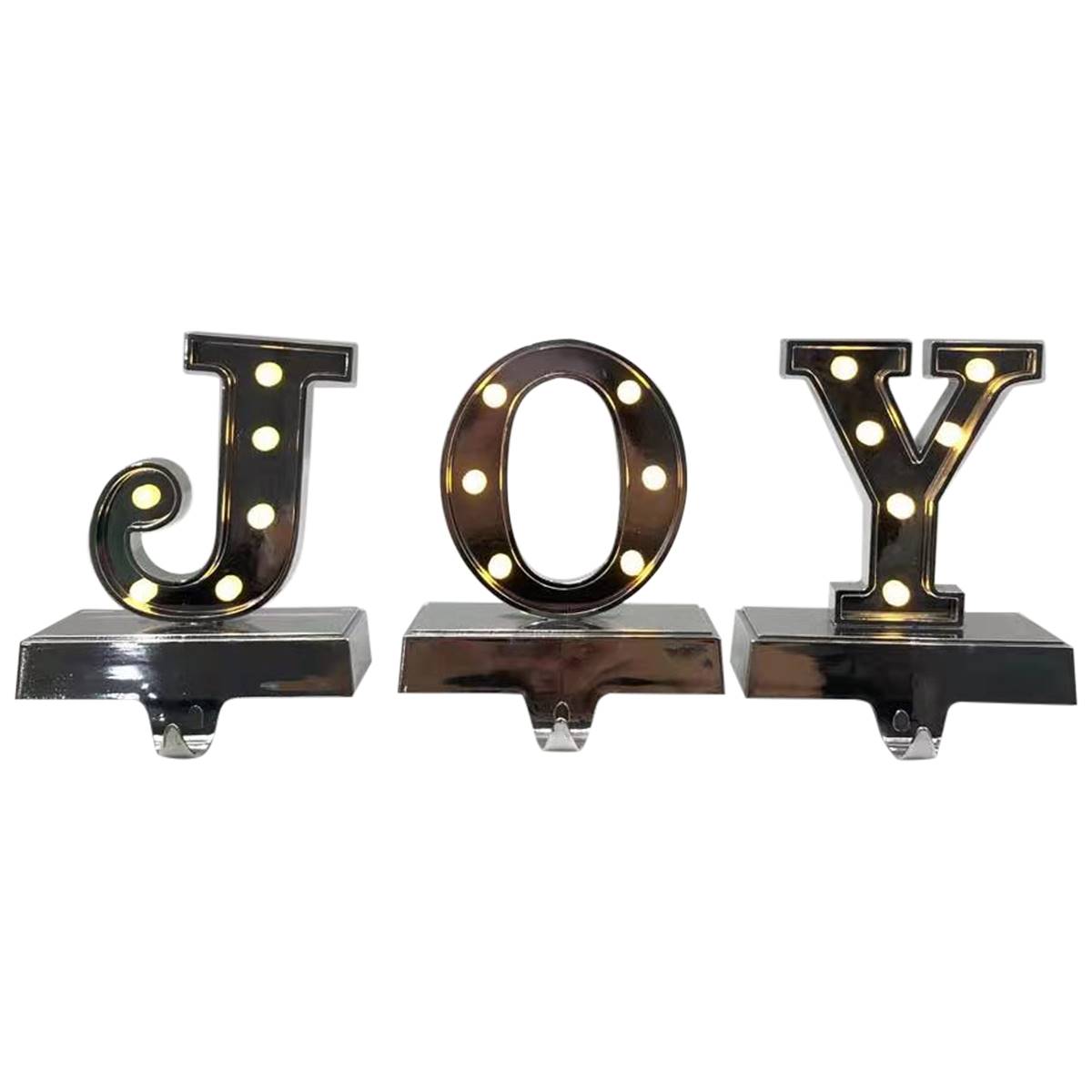 Northlight Seasonal LED Joy Christmas Stocking Holders - Set Of 3